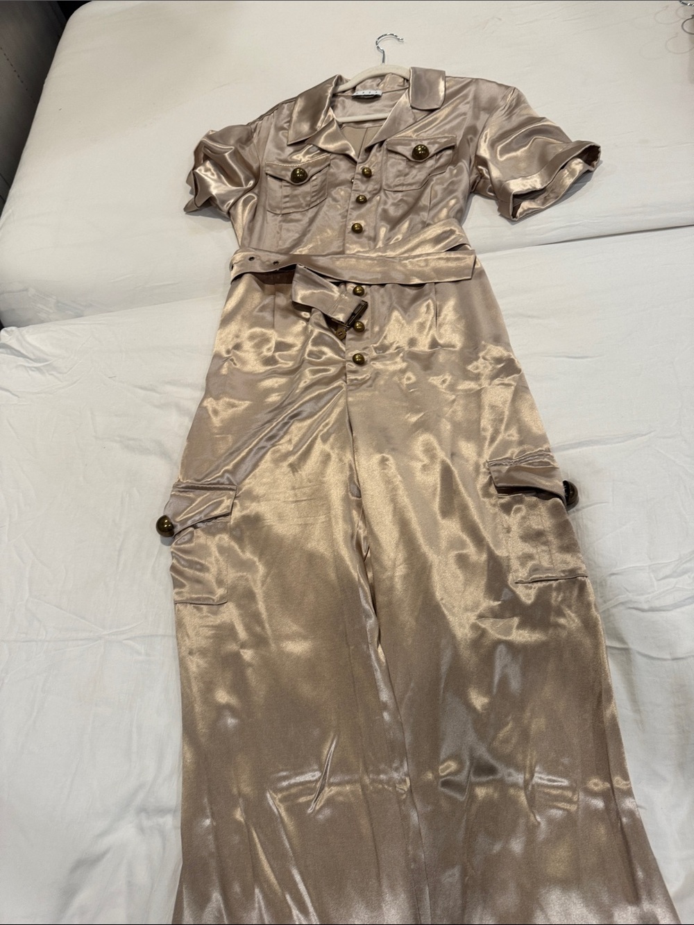 Authentic AREA NYC Luxury Satin Utility Jumpsuit